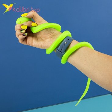 Силиконовые змеи зелёные 90 см оптом фото 01