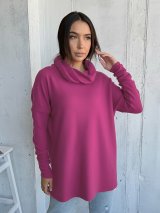 Туніка вільного силуету230222-4 Світло-рожевий