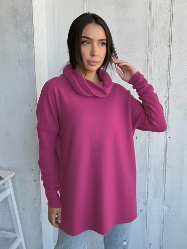 Туніка вільного силуету230222-4 Світло-рожевий - Купити