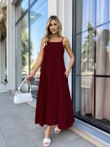 Сарафан з регул. бретелями INNOE 270582-1 Бордовий - Innoe