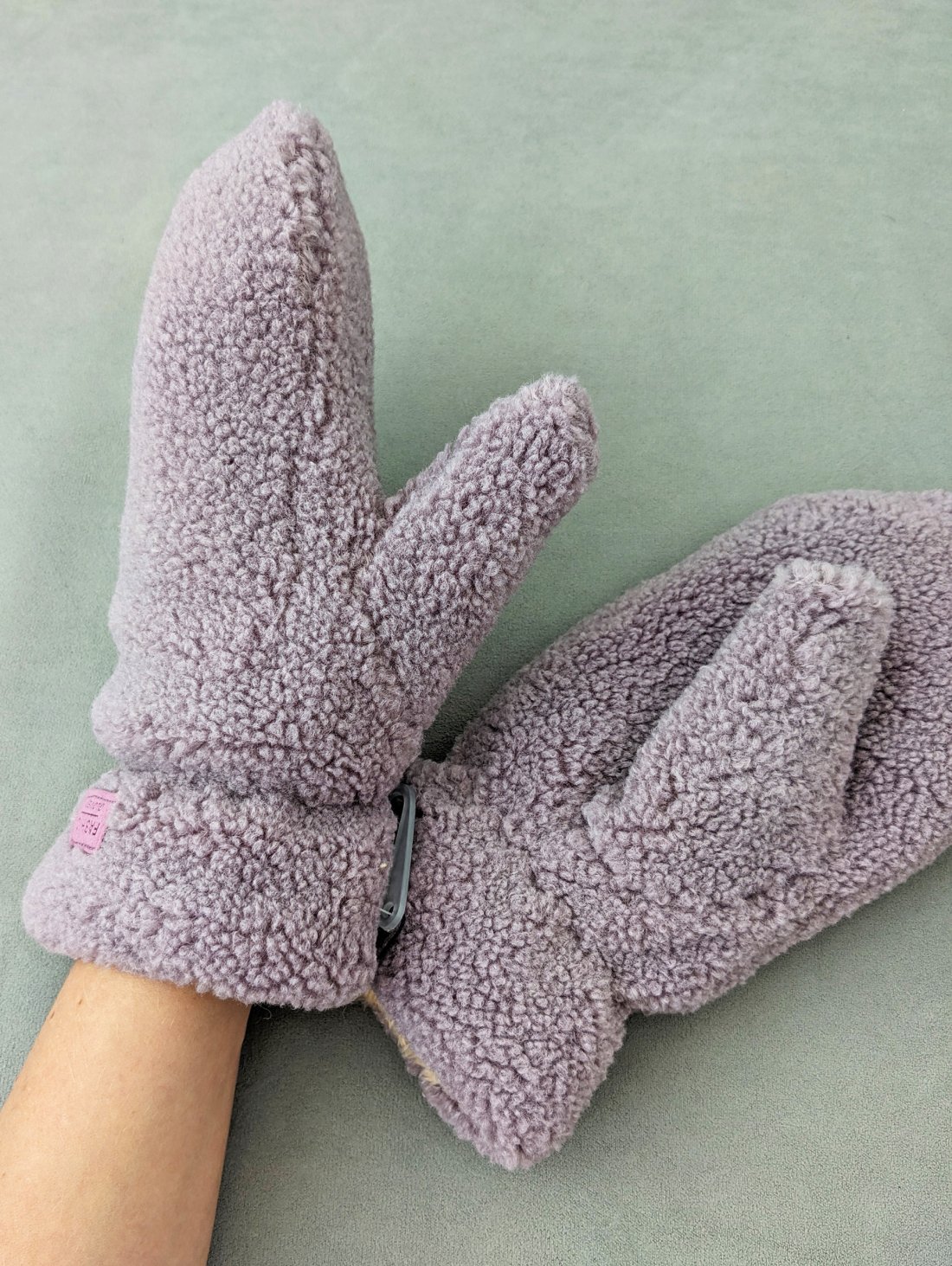 Теплі м’які рукавиці з плюшевої тканини INNOE 85005-3 Лавандовий