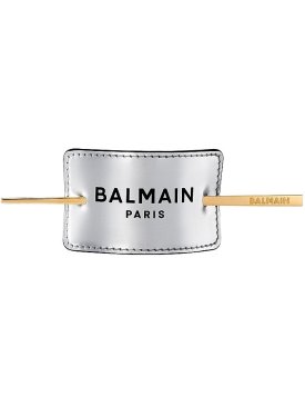 Balmain Hair Couture заколка-зажим шкіряна срібна - Купити