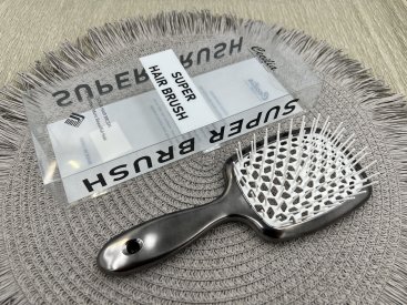 Гребінець для волосся в коробочці. Матова срібло - Купити