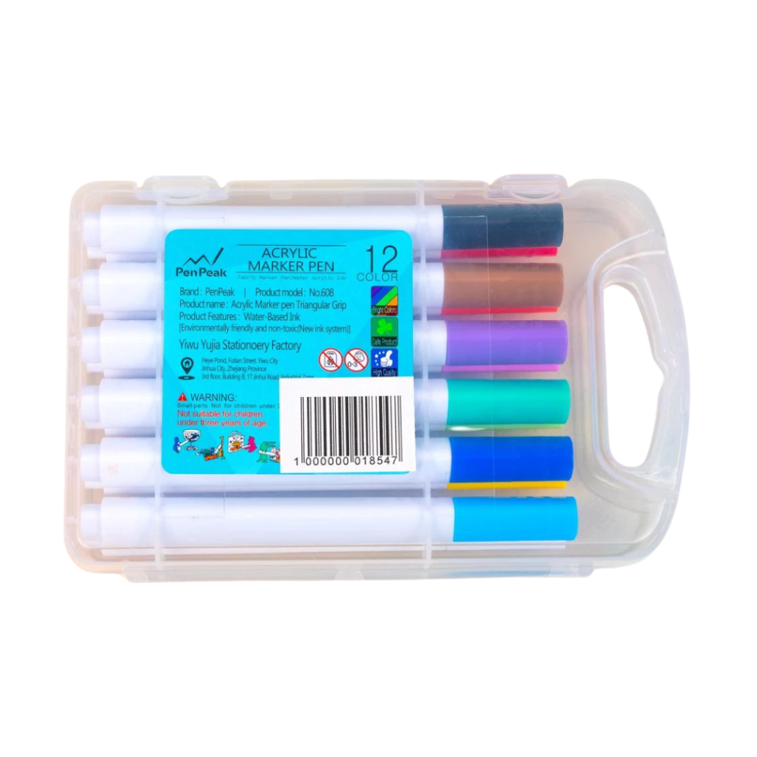 Акриловий набір маркерів для розфарбовування 12 кольорів - Pobut