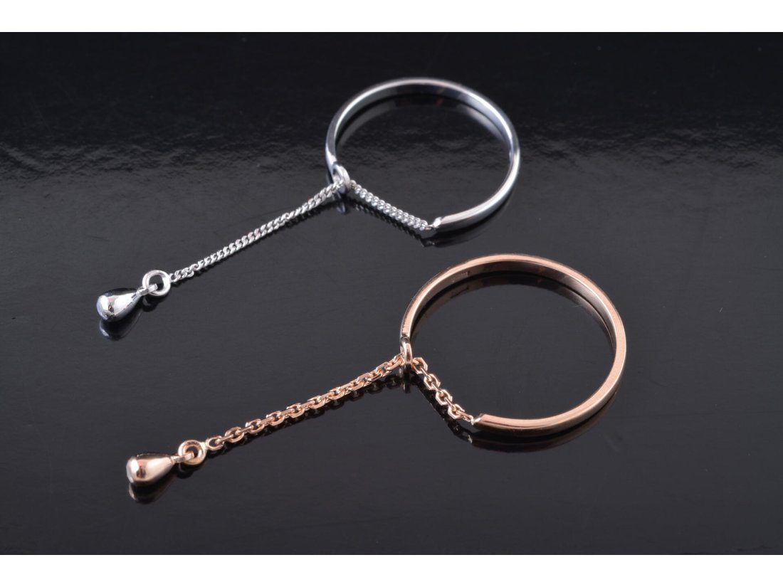 Каблучка з ланцюжком &quot;Крапля&quot;