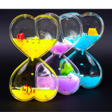 Гелевий годинник Серця з рибками 13 см