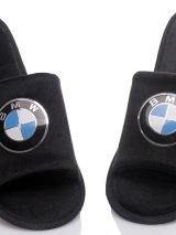 Домашні капці Family Story Класичні FLEX з оригінальним авто-значком BMW відкриті Чорні - Family Story