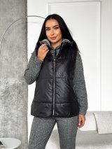 Стильний утеплений жилет без капюшона INNOE 300060-2 Чорний