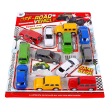 Набір машинок на листі Світлофор 8 см