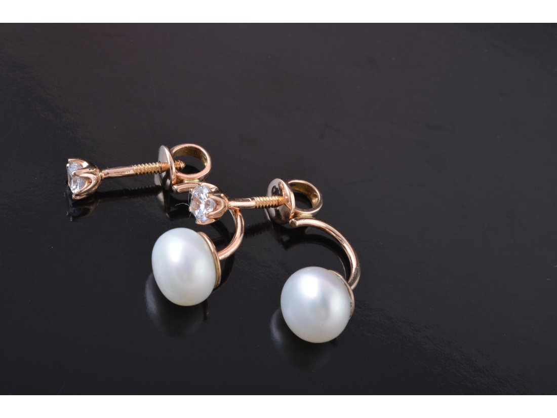 Сережки &quot;Матрьошки&quot; із перлинами - Багира