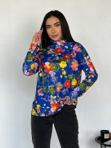 Яскравий практичний гольф у квітковий принт 230208-12 - Innoe