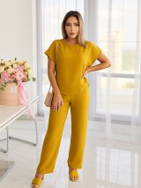 Жіночий костюм із жатки INNOE 210368-1 Пісочний - Innoe