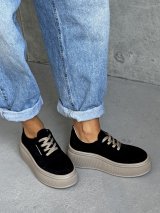 Кросівки casual чорний замш INNOE 777565-1 Чорний