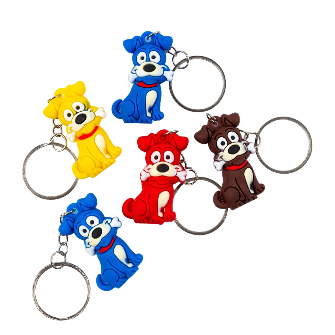 Брелоки гумові собачки з кісточкою 10 см