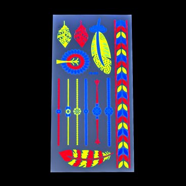 Неонові татуювання Кольоровий Мікс 21 см - Купити