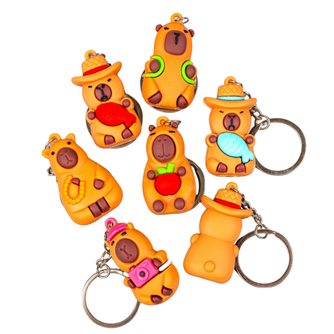 Брелоки Капібара мікс гумові 10,5 см