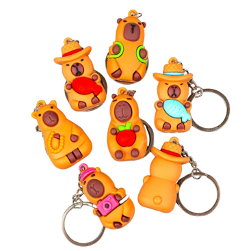 Брелоки Капібара мікс гумові 10,5 см - Купити