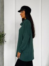 Туніка вільного силуету INNOE 230222-4 Темно-зелений
