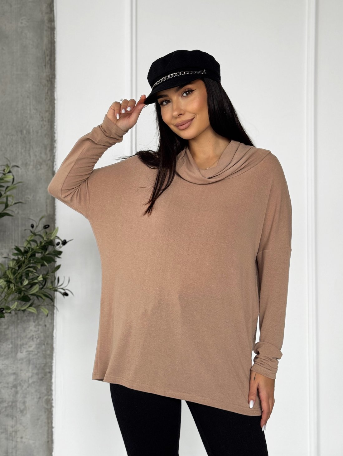 Туніка вільного силуету INNOE 230222-4 Бежевий