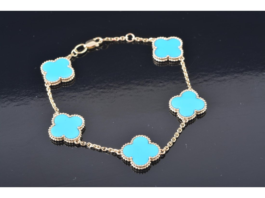 Браслет у стилі Van Cleef , бірюза