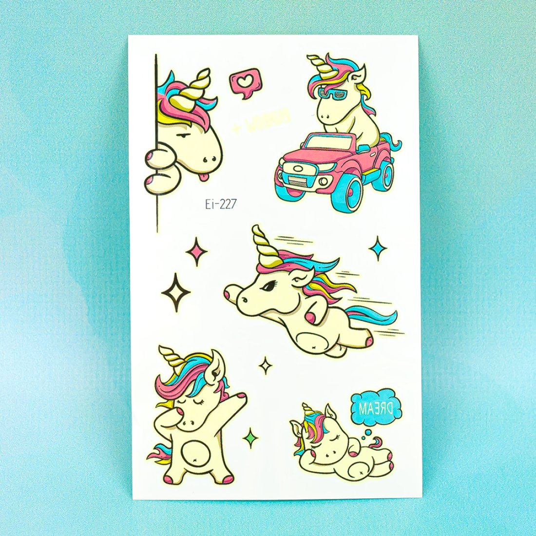 Дитячі сяючі татуювання Єдинороги Ei-227 - Pobut