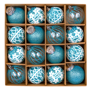 Ялинкові кулі морозний ранок 5,5 см, 16 шт., набір - Купити
