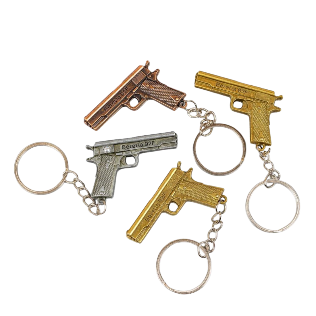 Брелок пістолет Беретта металевий 11 см