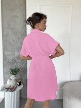 Сукня з поясом і кишенями INNOE 270586-1 Рожевий