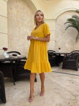 Сукня з жатки INNOE 270584-1 Жовтий