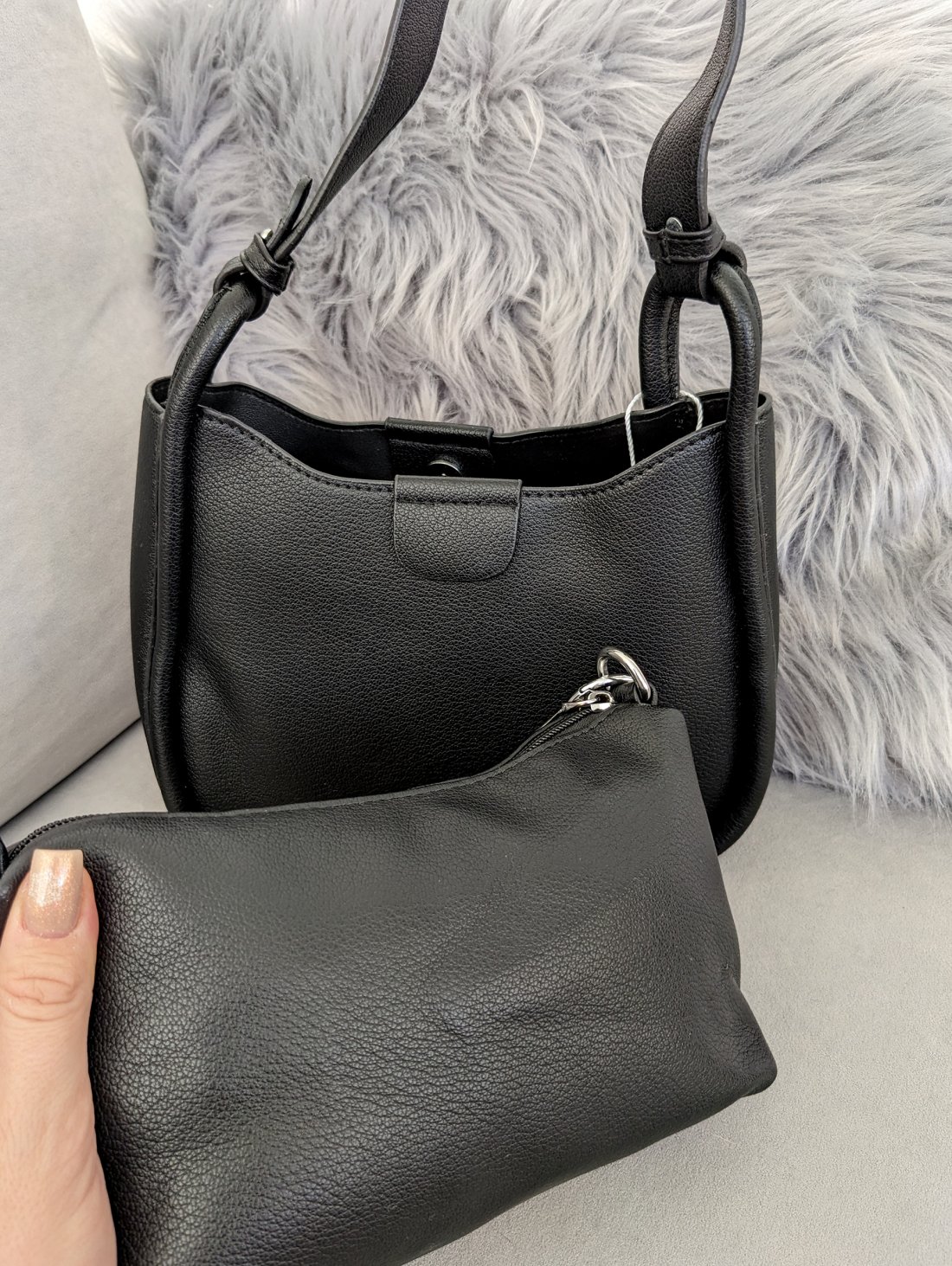 Жіноча сумка City Set з декоративним ланцюжком та вкладною моделлю INNOE 350012-1 Чорний - Купити