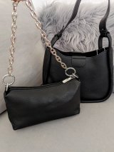 Жіноча сумка City Set з декоративним ланцюжком та вкладною моделлю INNOE 350012-1 Чорний