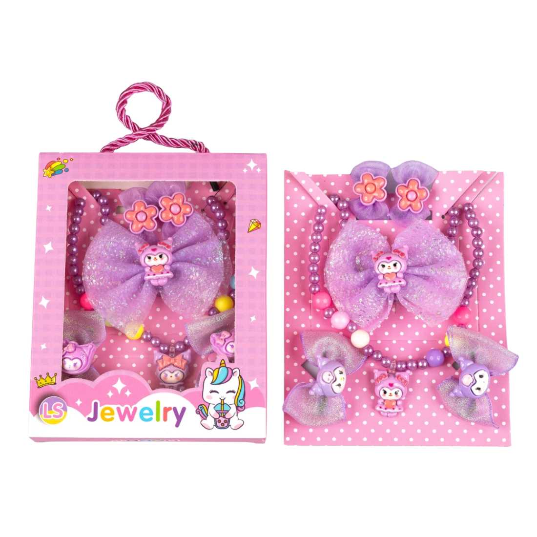 Набір дитячої біжутерії Аніме фіолетовий