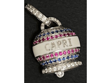 Підвіс з емаллю та камінчиками у стилі Chantecler, срібло - Фото Підвіс з емаллю та камінчиками у стилі Chantecler, срібло - Купити