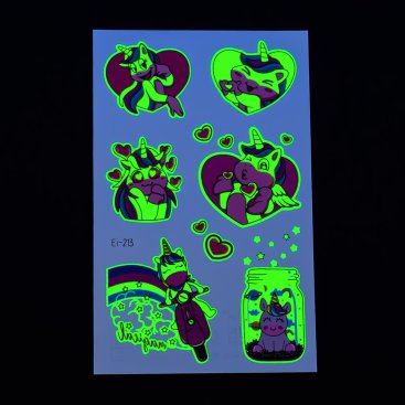 Дитячі татуювання флуоресцентні Єдинороги EI-213 - Купити