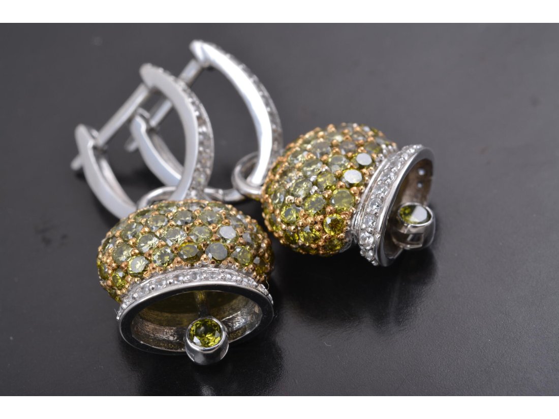 Сережки дзвіночки у стилі Chantecler, жовте золото