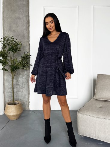 Сукня з люрексом INNOE 270588-2 Темно-синій - Купити