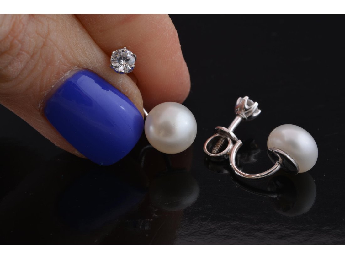 Сережки &quot;Матрьошки&quot; із перлинами