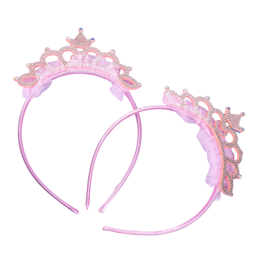 Обручі коронка з камінчиками 17 см