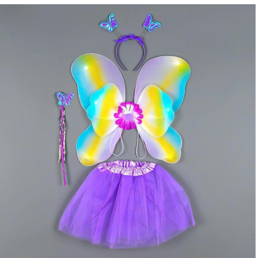 Карнавальний набір метелика зі спідницею фіолетовий - Купити