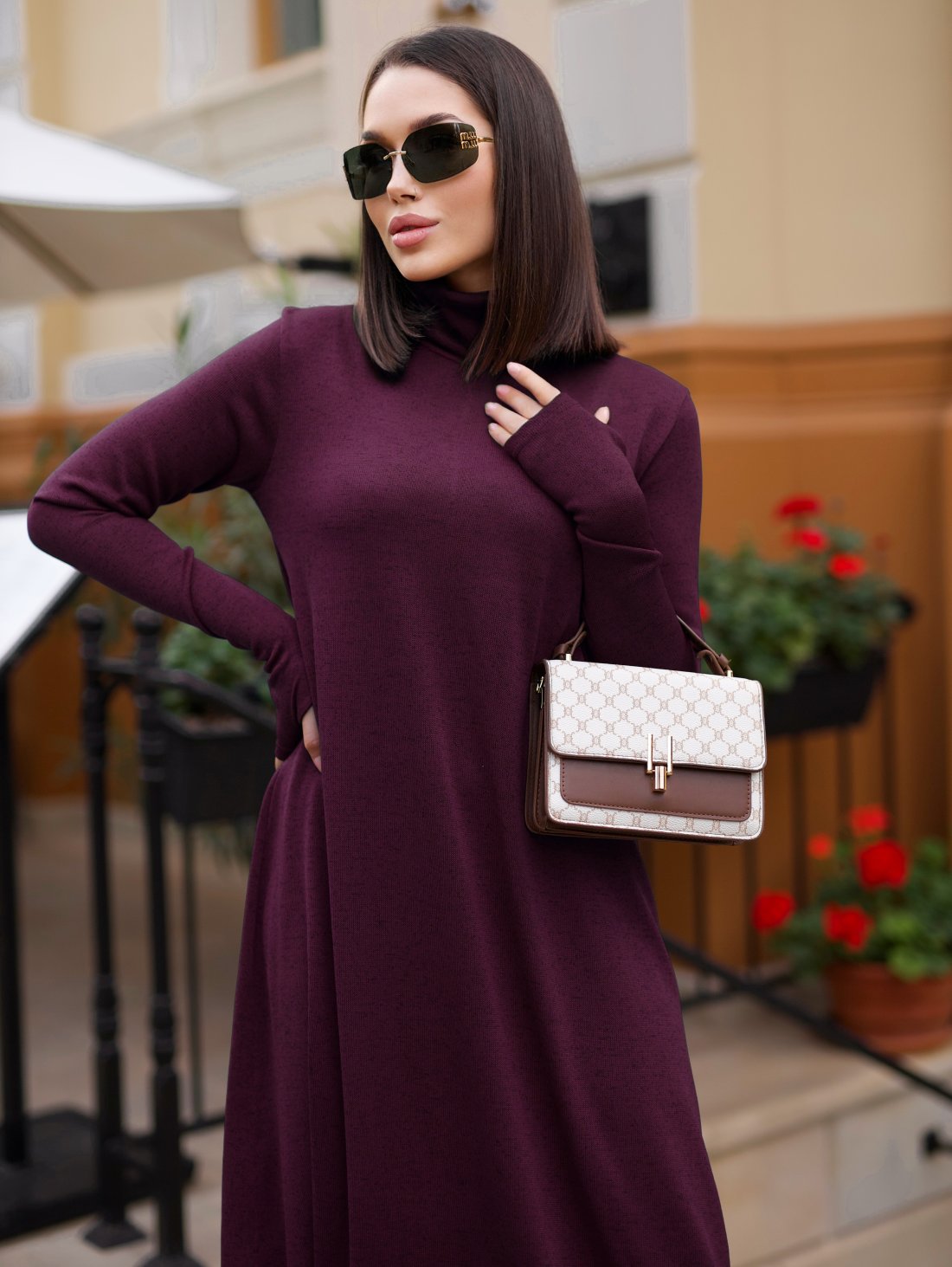 Сукня з ангори INNOE 270384-11 Вишневий - Innoe