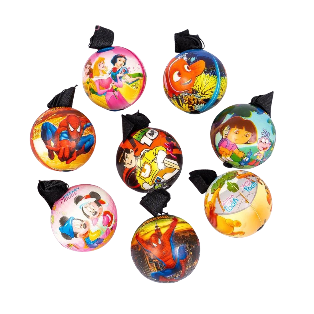 М'ячі поролонові Мультики на гумці 6,5 см