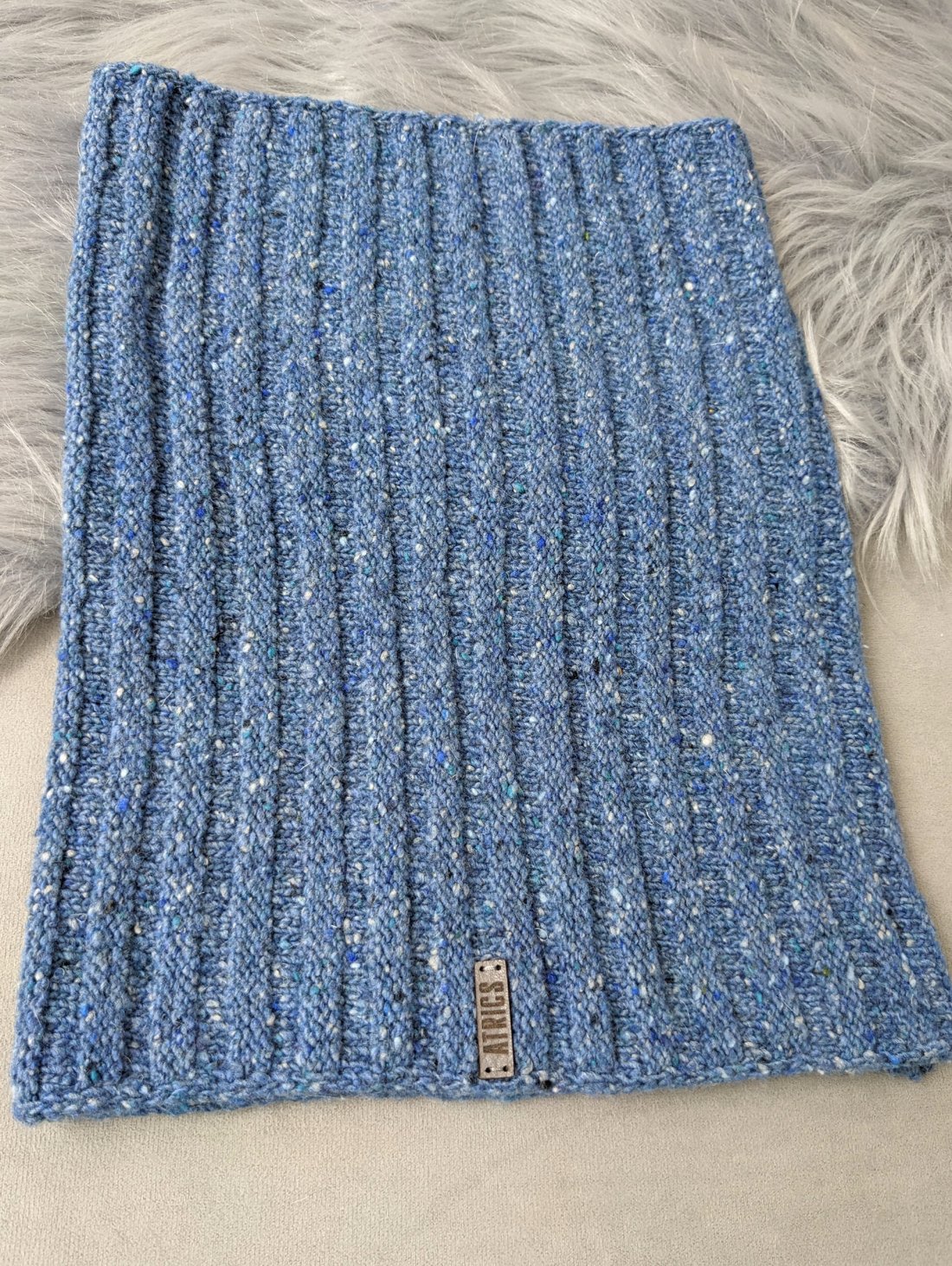 Теплий жіночий снуд-бафф INNOE 950642-1 Блакитний