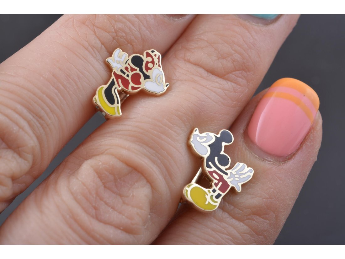 Сережки з емаллю