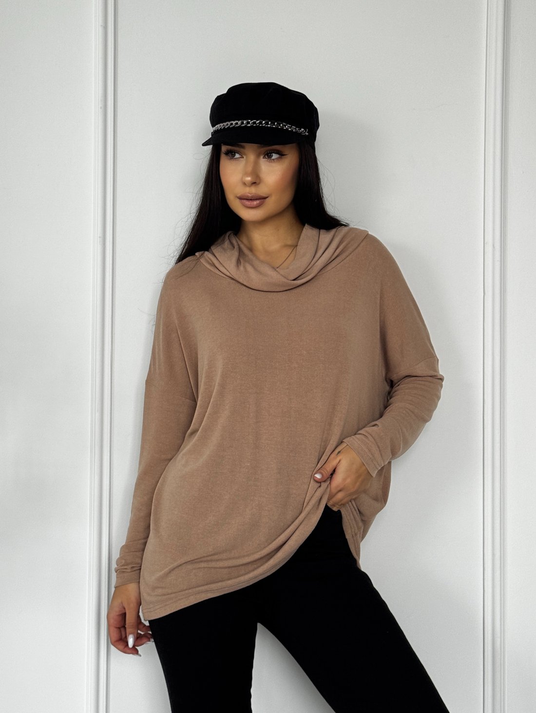 Туніка вільного силуету INNOE 230222-4 Бежевий