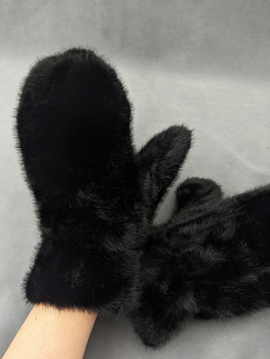 Утеплені хутряні рукавиці для зими INNOE 85005-4 Чорний