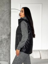 Стильний утеплений жилет без капюшона INNOE 300060-2 Чорний