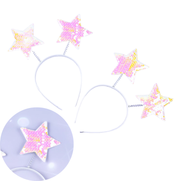 Святкові обручі зірки з паєтками 23 см - Купити