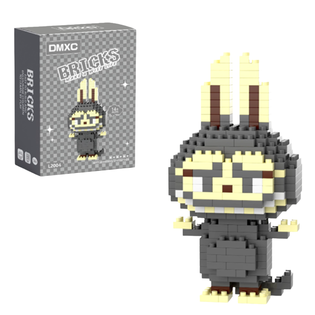 Конструктор BRICKS &quot;Лабубу&quot; Сірий