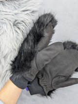 Утеплені хутряні рукавиці для зими INNOE 85005-1 Чорний - Купити