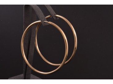 Сережки-кільця 5см, шарнір, ручна робота - Фото Сережки-кільця 5см, шарнір, ручна робота - Купити